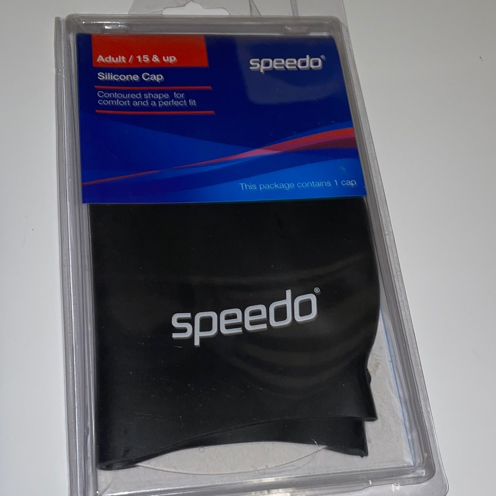 Speedo Black Swim Cap